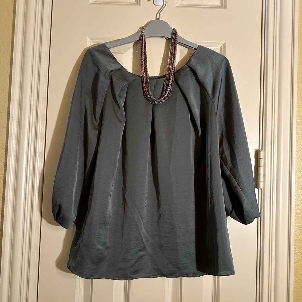Talbots Charcoal Blouse